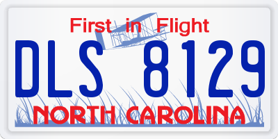 NC license plate DLS8129