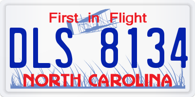 NC license plate DLS8134