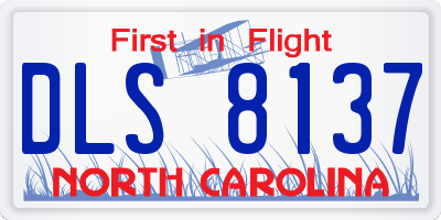 NC license plate DLS8137