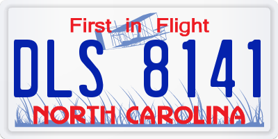 NC license plate DLS8141