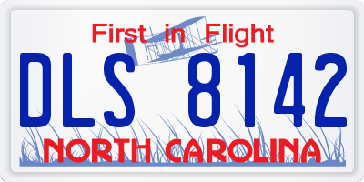 NC license plate DLS8142