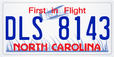 NC license plate DLS8143