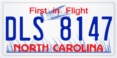 NC license plate DLS8147