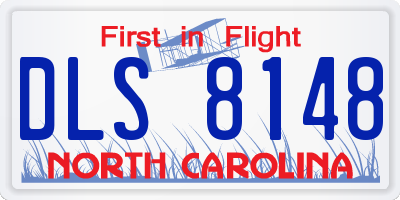 NC license plate DLS8148
