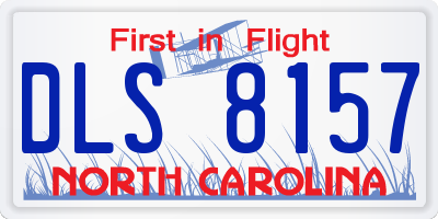 NC license plate DLS8157