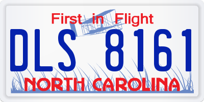 NC license plate DLS8161