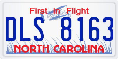 NC license plate DLS8163