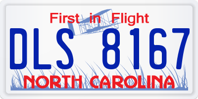 NC license plate DLS8167