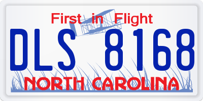 NC license plate DLS8168