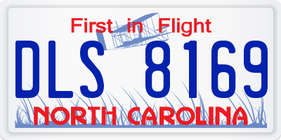 NC license plate DLS8169