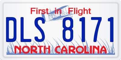 NC license plate DLS8171