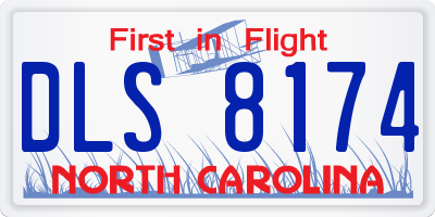 NC license plate DLS8174