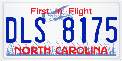 NC license plate DLS8175