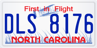 NC license plate DLS8176
