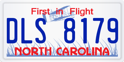 NC license plate DLS8179