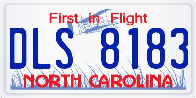 NC license plate DLS8183
