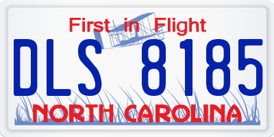 NC license plate DLS8185