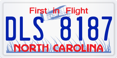 NC license plate DLS8187