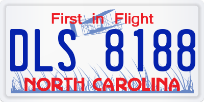 NC license plate DLS8188