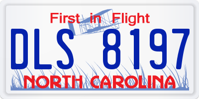 NC license plate DLS8197