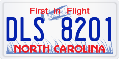 NC license plate DLS8201