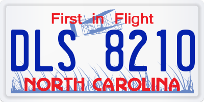 NC license plate DLS8210