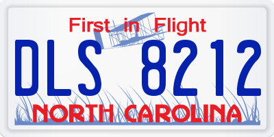 NC license plate DLS8212