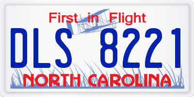 NC license plate DLS8221