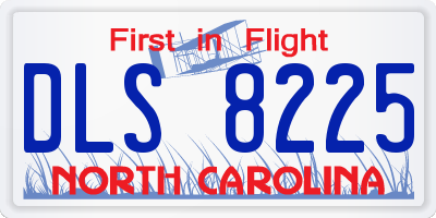 NC license plate DLS8225