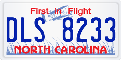 NC license plate DLS8233