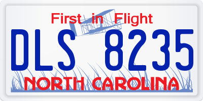 NC license plate DLS8235