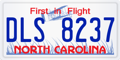 NC license plate DLS8237