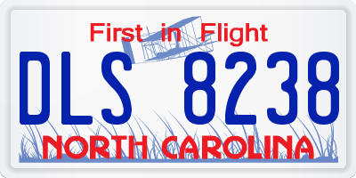 NC license plate DLS8238