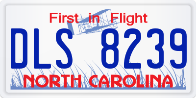 NC license plate DLS8239