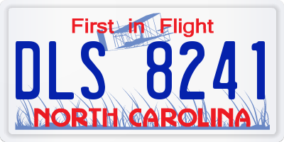NC license plate DLS8241