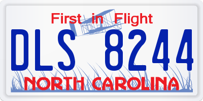 NC license plate DLS8244