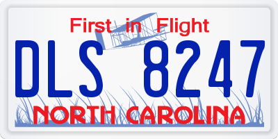 NC license plate DLS8247