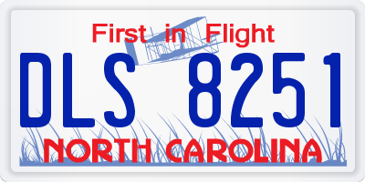 NC license plate DLS8251