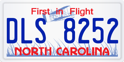 NC license plate DLS8252