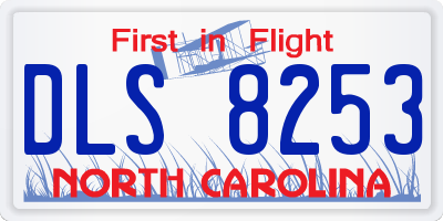 NC license plate DLS8253