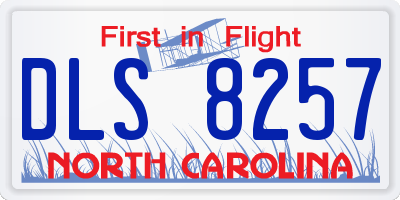 NC license plate DLS8257