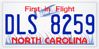 NC license plate DLS8259