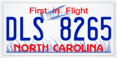NC license plate DLS8265