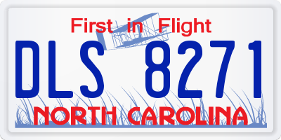 NC license plate DLS8271