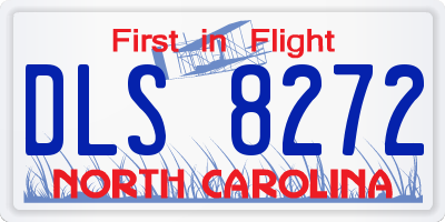 NC license plate DLS8272