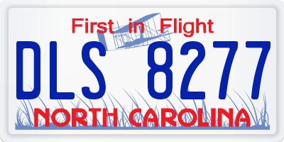 NC license plate DLS8277
