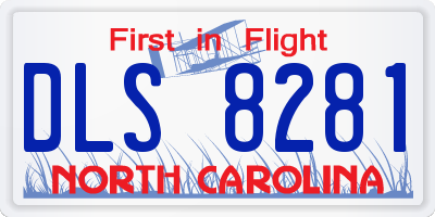 NC license plate DLS8281