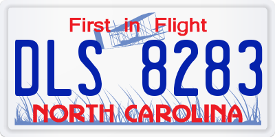NC license plate DLS8283