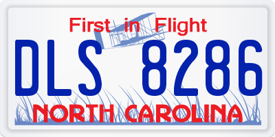 NC license plate DLS8286