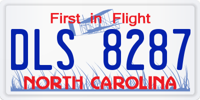 NC license plate DLS8287